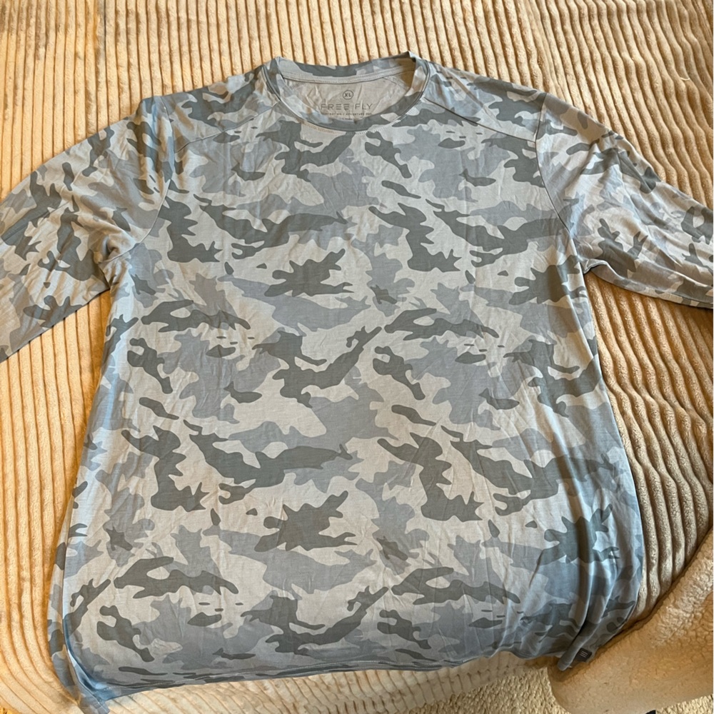 Free fly long sleeve performance fabric fishing shirt